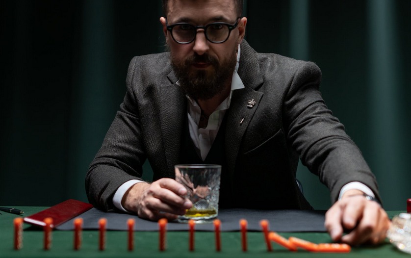 playing dominoes